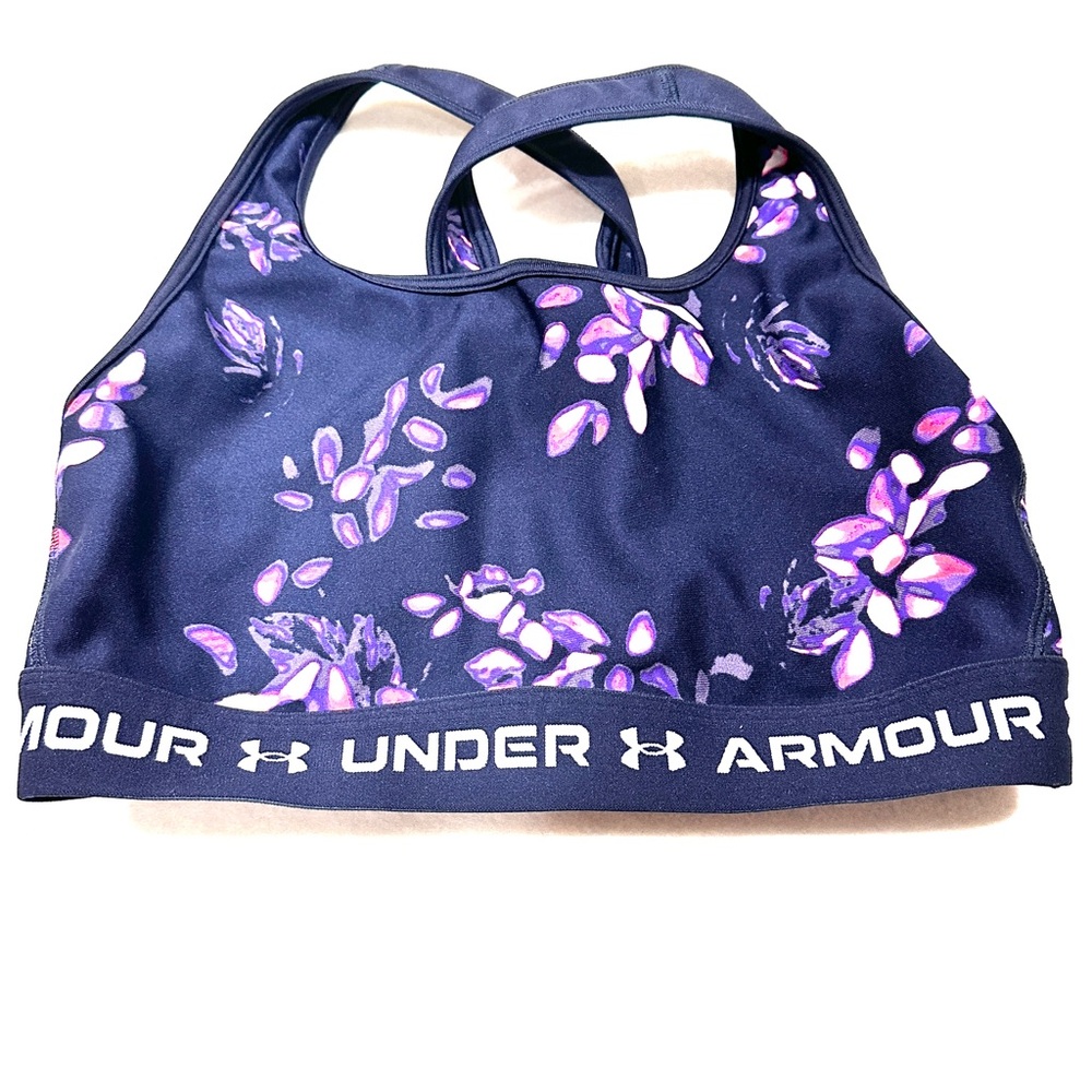 Under Armour Navy and Purple Sports Bra large